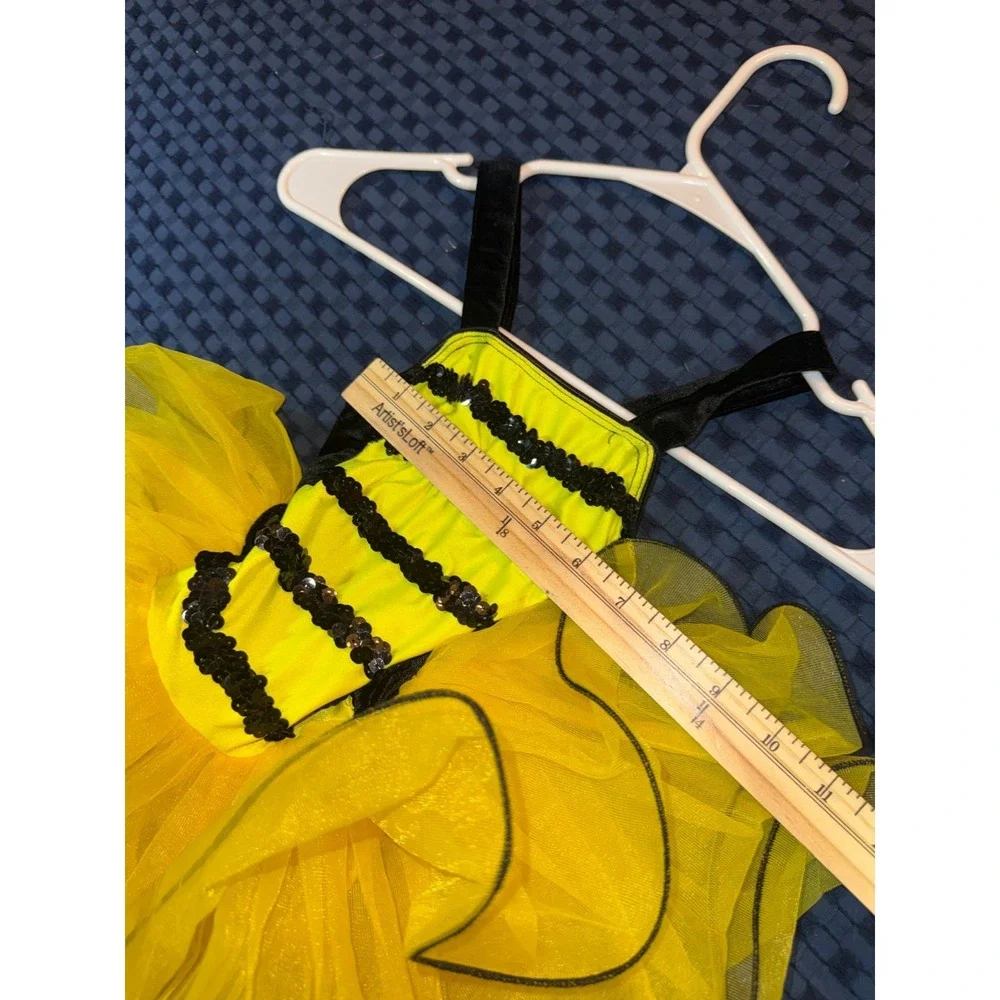 Revolution Dance Wear Dress Ballet Costume Tutu Black Yellow Size SC